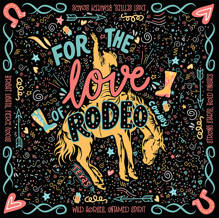 For the Love of Rodeo – Limited Edition 100% Mulberry 2026 Silk Scarf
